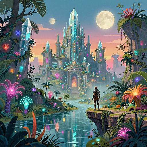 Retro Sci-Fi Lost City Fantasy