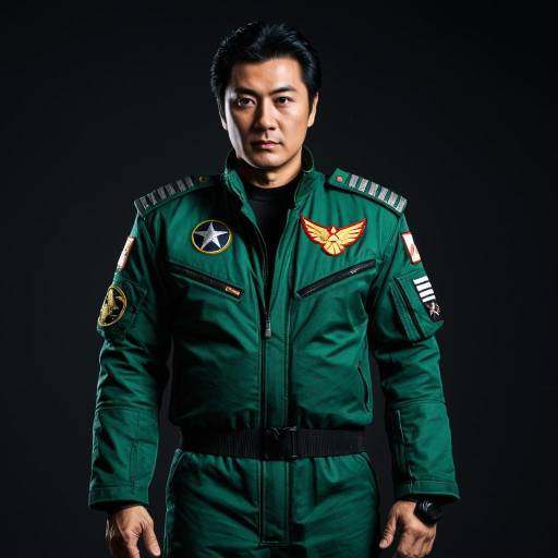 Dynamic Hero in Flight Suit Design