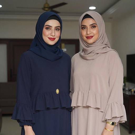 Elegant Women in Stylish Hijabs
