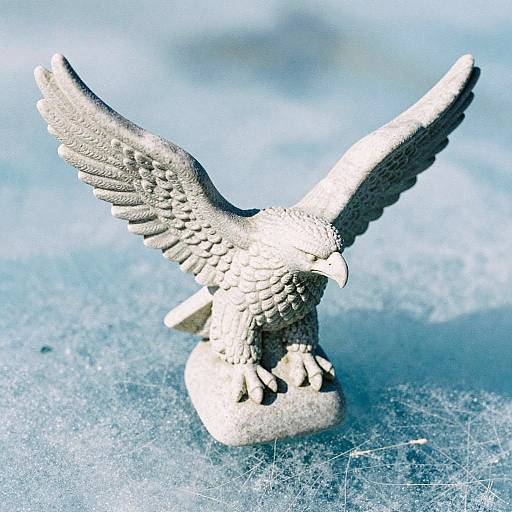 Soaring Eagle Sandstone Statue Macro