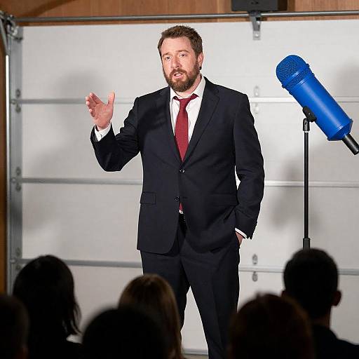 Dynamic Speaker on Stage with Audience