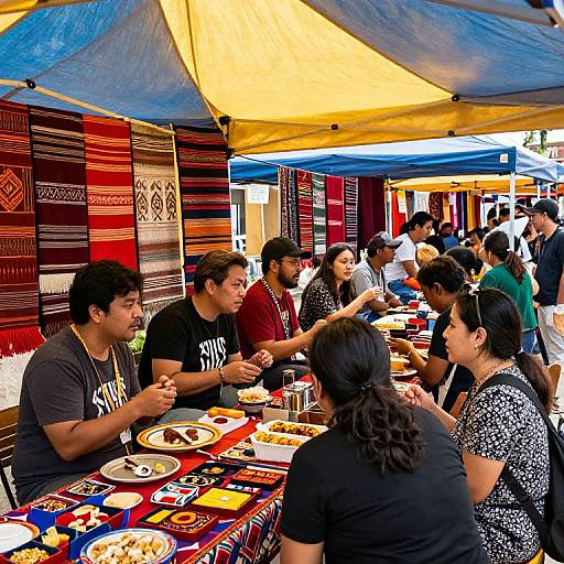 Vibrant Artisan Festival Tent Scene