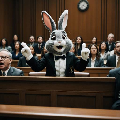 Pixar-Style Animated Rabbit in Courtroom