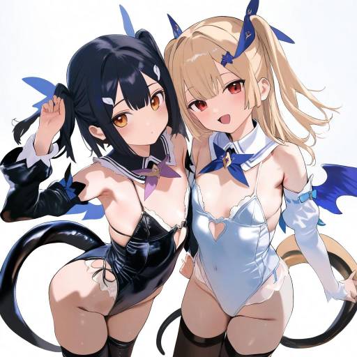Charming Duo of Fantasy Girls