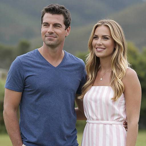 Couple Smiling Outdoors in Nature