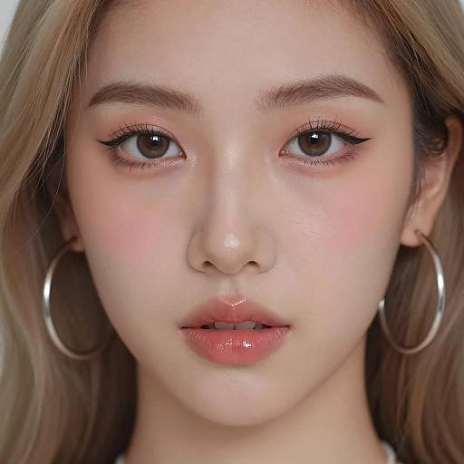 Close-up Portrait of Young Woman with Blonde Hair