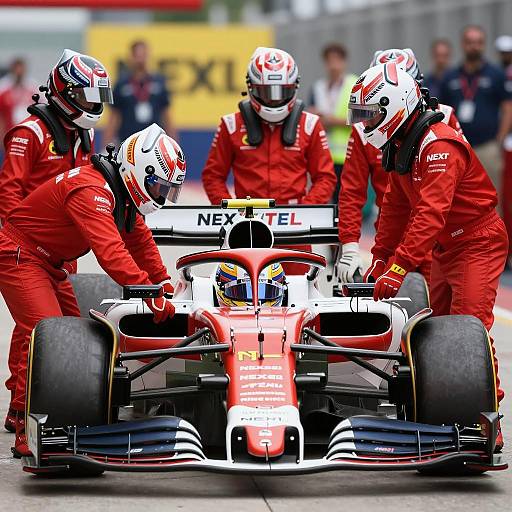 Dynamic Formula 1 Pit Stop Scene