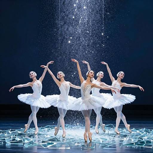 Graceful Ballerinas on Shattered Glass