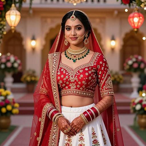 Realistic Indian Wedding Bride Portrait