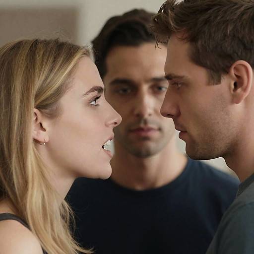 Emotional Close-Up of Three People