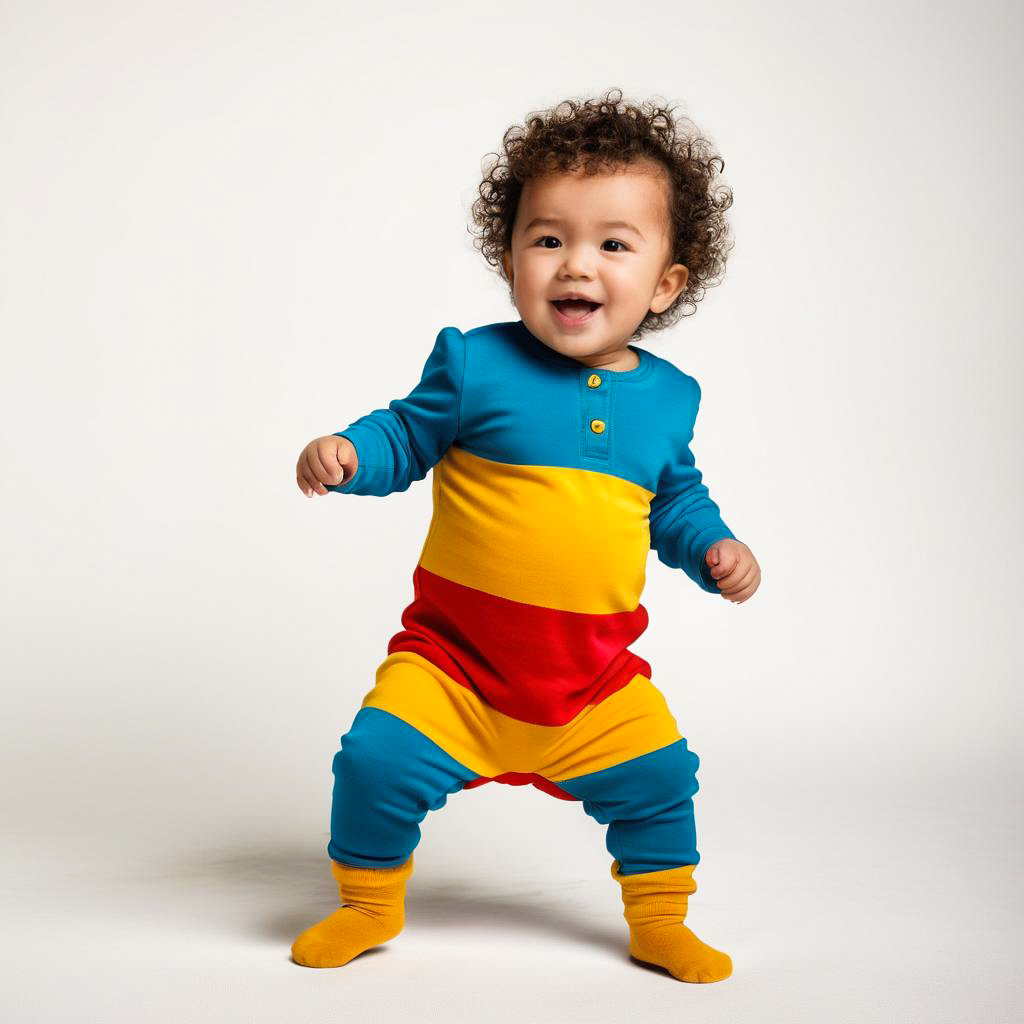 Amused Toddler in Fiesta Outfit Shot