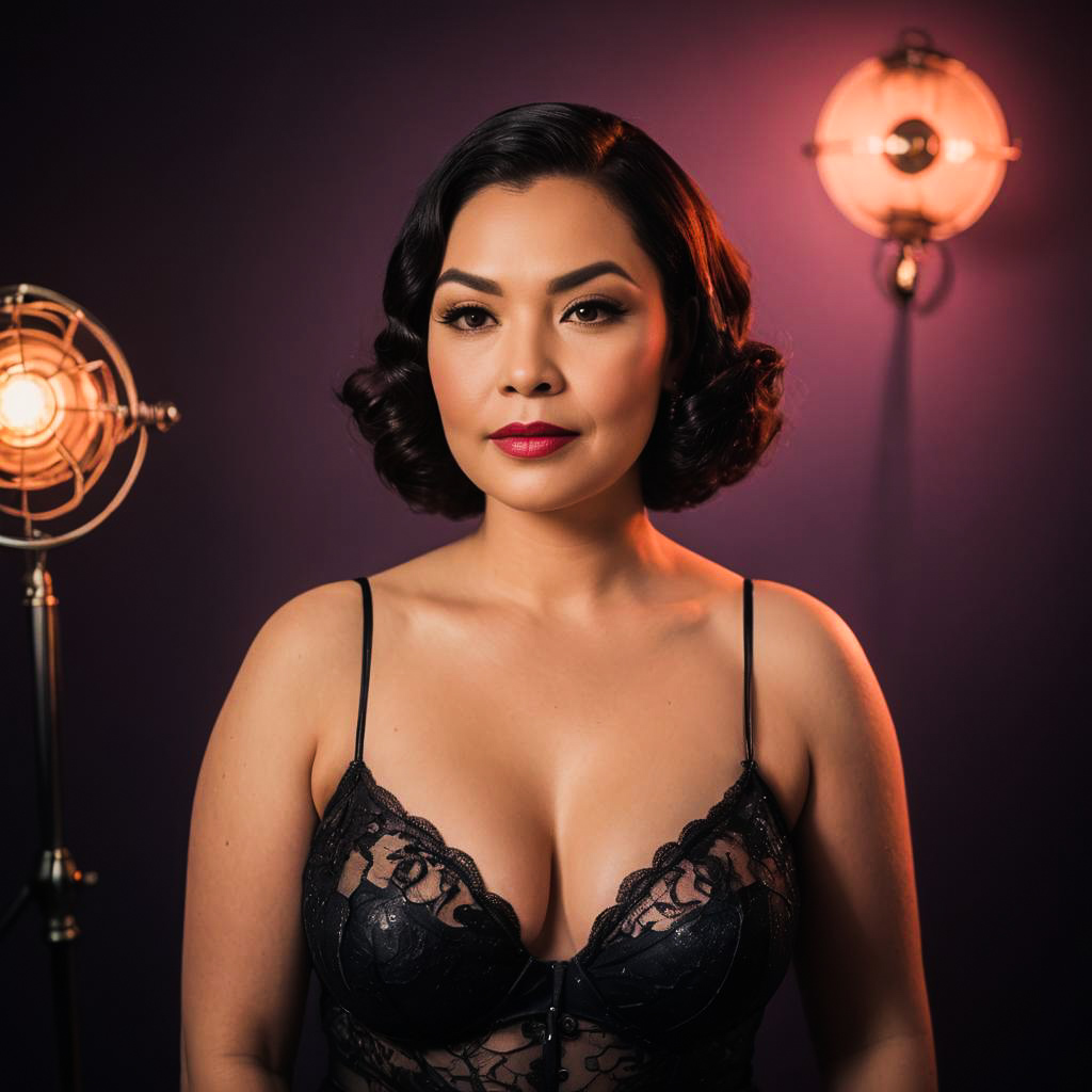 Chic Burlesque Photo Shoot in Retro Lingerie