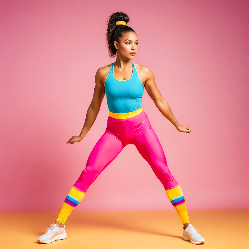 Energetic 80s Retro Athlete Photo Shoot