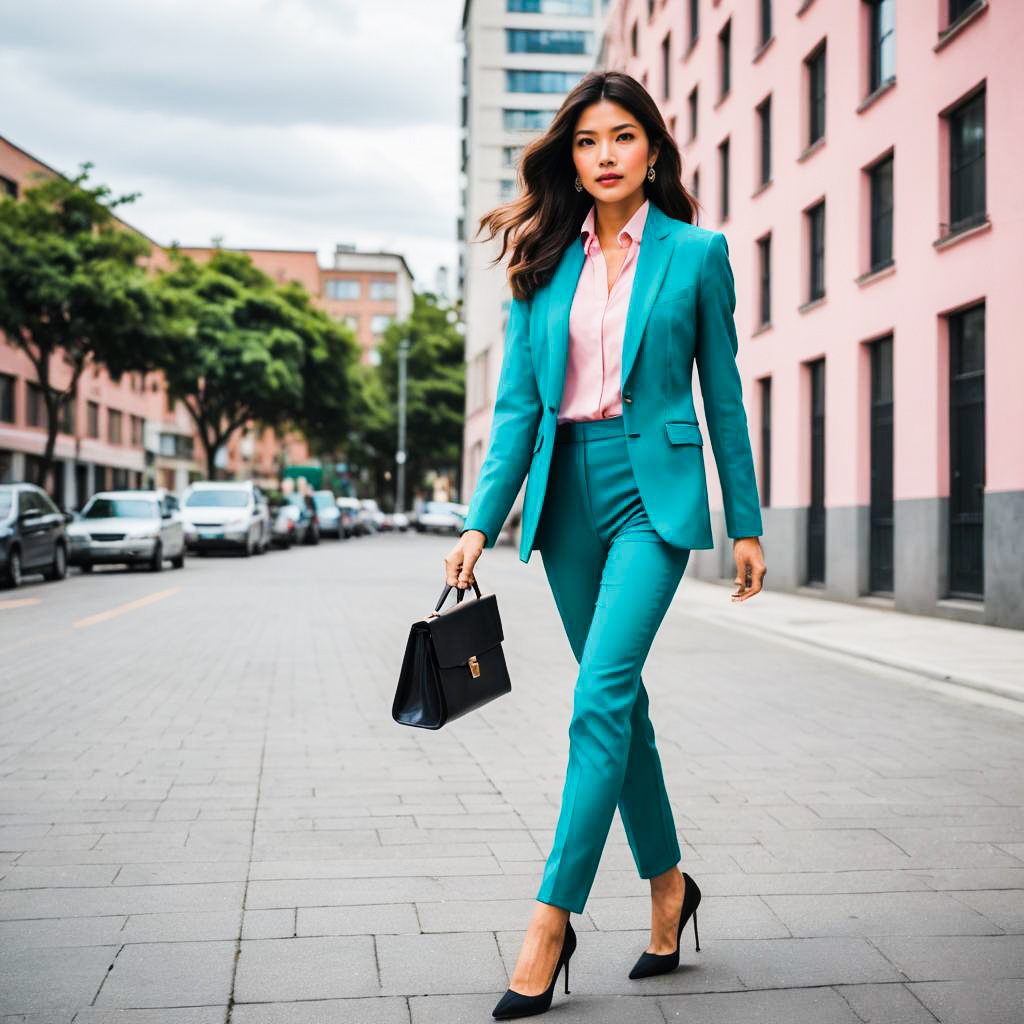 Chic Immigration Lawyer in Pastel Attire