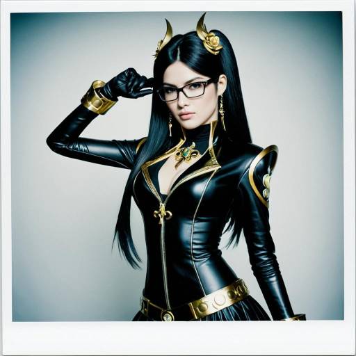 Bayonetta Cosplay in Glossy Black Outfit