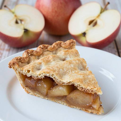 Delicious Close-Up of Homemade Apple Pie
