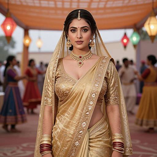 Cinematic Portrait of Elegant Indian Woman
