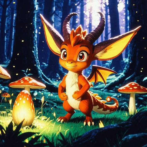 Elora the Faun in Glowing Mushroom Grove