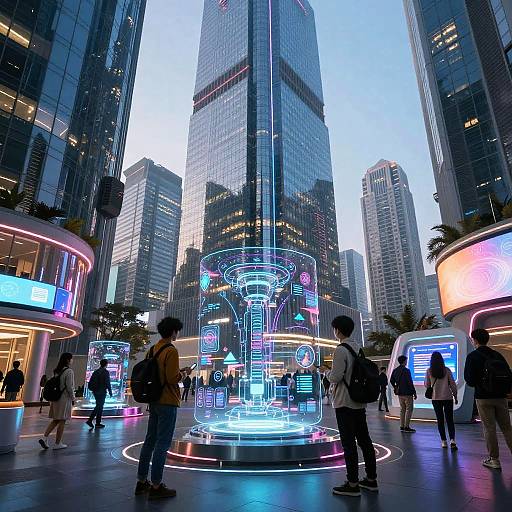 Futuristic KMU Tech Hub Collaboration