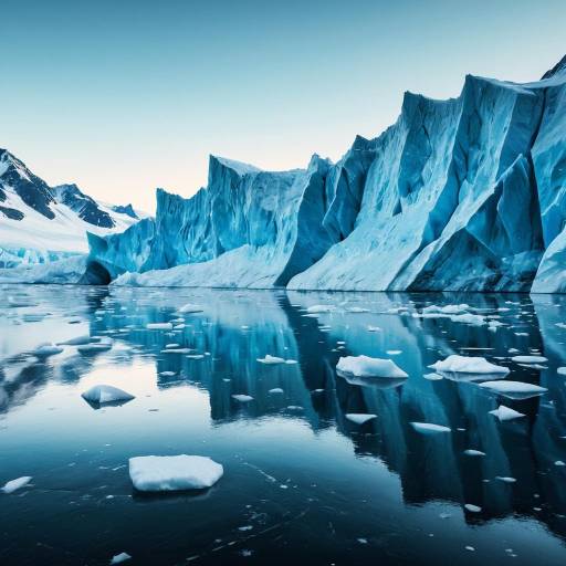 Ethereal Glacier Over Polar Ice Cap