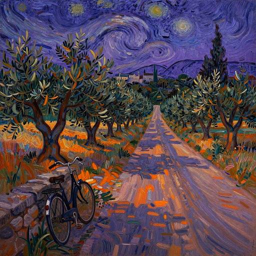 Van Gogh Style Provence Countryside