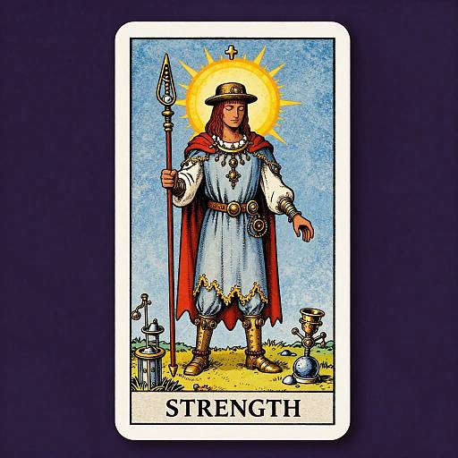 Psychedelic Steampunk Strength Tarot