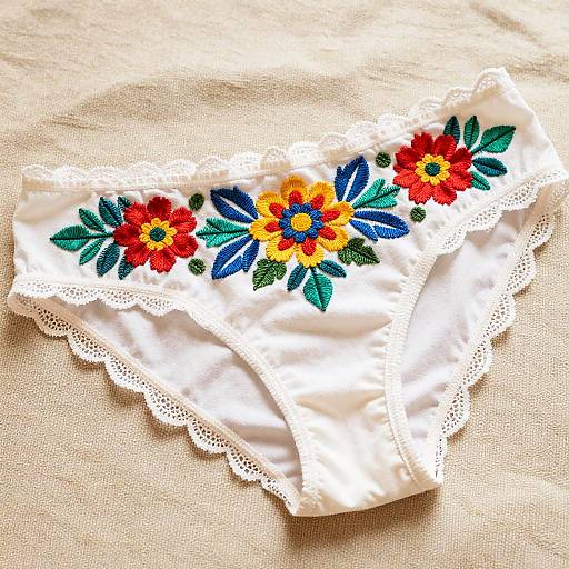 Colorful Mexican Floral Lace Panties