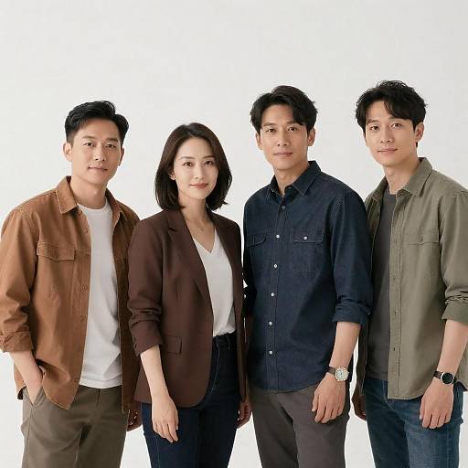 Group of Four Adults Standing Together