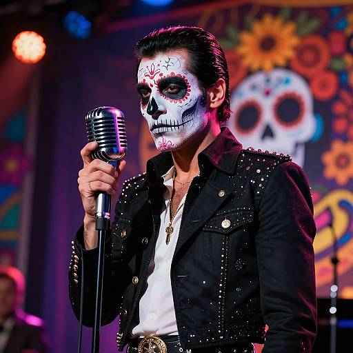 Mexican Freddie Mercury Dia de los Muertos
