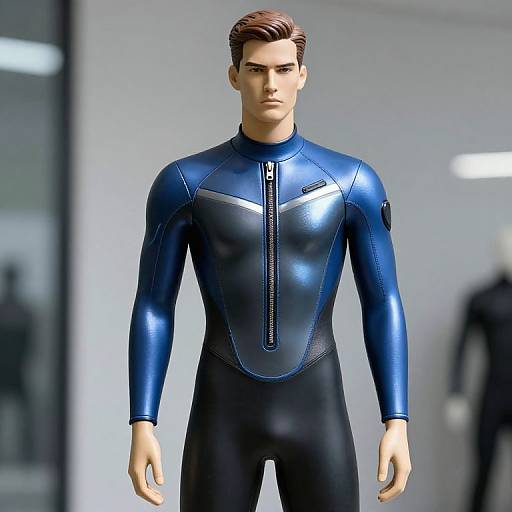 Futuristic Blue Black Wetsuit Mannequin