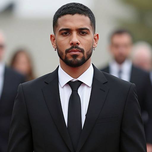 Formal Black Suit Male Portrait