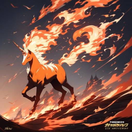 Fiery Horse Pokemon Creature Design