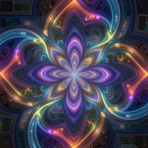 Futuristic Geometric Neon Pattern Generator