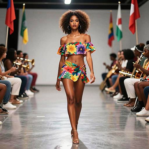 Vibrant Caribbean Street Festival Portrait