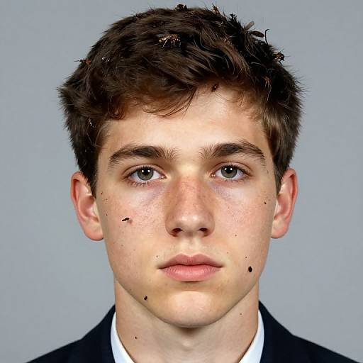 Insect-Covered Photorealistic Yearbook Photo