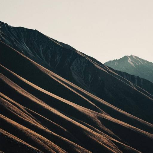 Minimalist Earth-Toned Mountain Slope