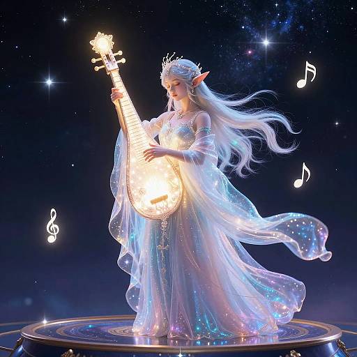 Astral Elf Bard on Cosmic Stage