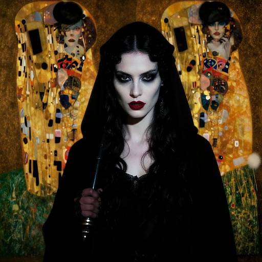 Emo Rococo Evil Priestress Portrait