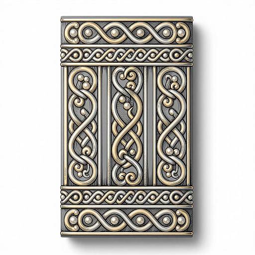 Elegant Celtic Scrollwork Design for Stationery