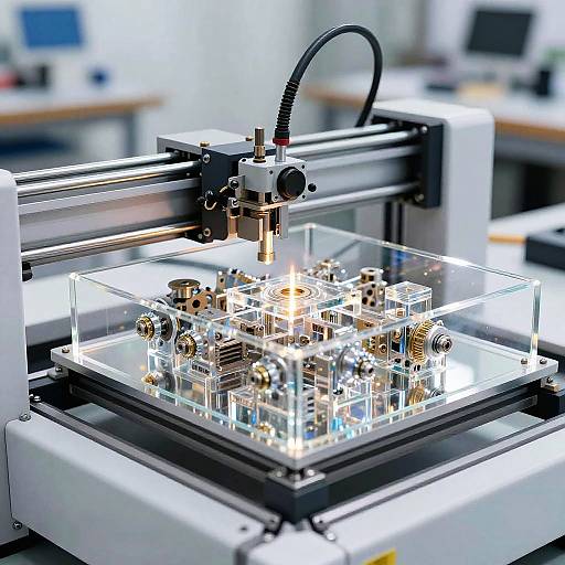 Transparent Machine Crafting Crystal Objects