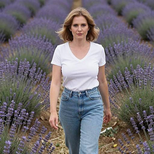 Woman in Lavender Field Style