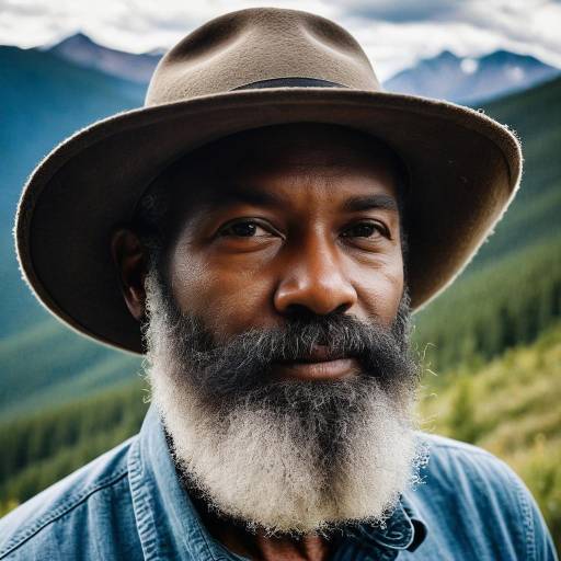 Mountain Portrait of a Bearded Man
