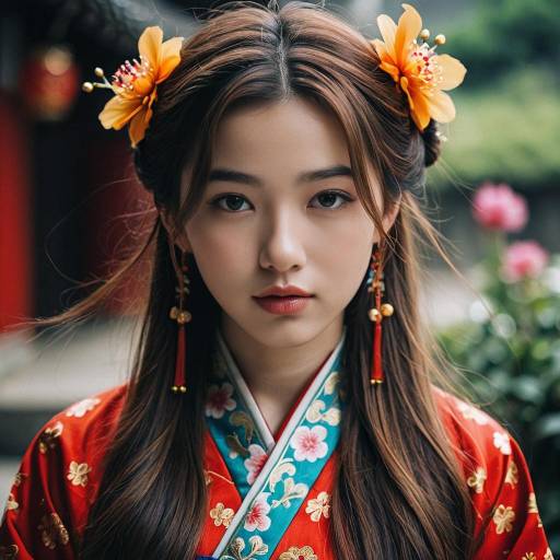 Whimsical Chinese Costume Portrait