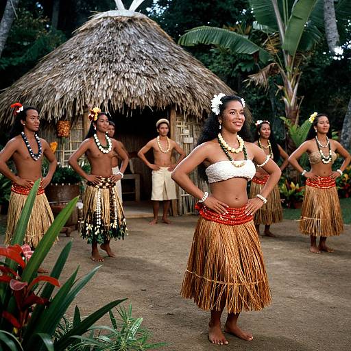 1960s Polynesian Hula Dance Scene