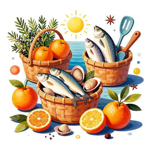 Sun-Warmed Coastal Harvest Culinary Artwork