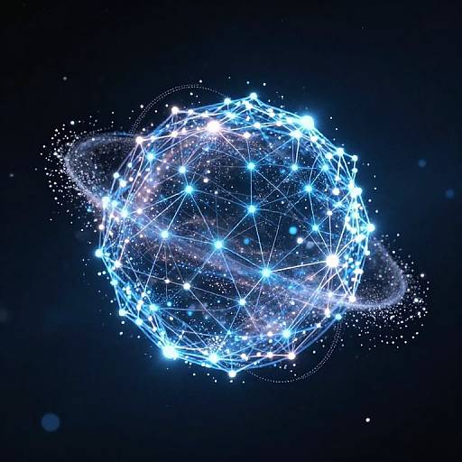 Glowing Orb in Digital Universe