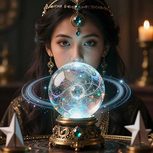 Futuristic Fortune Teller with Holographics