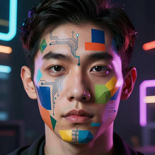 Cyberpunk AI Hyper-Realistic Face