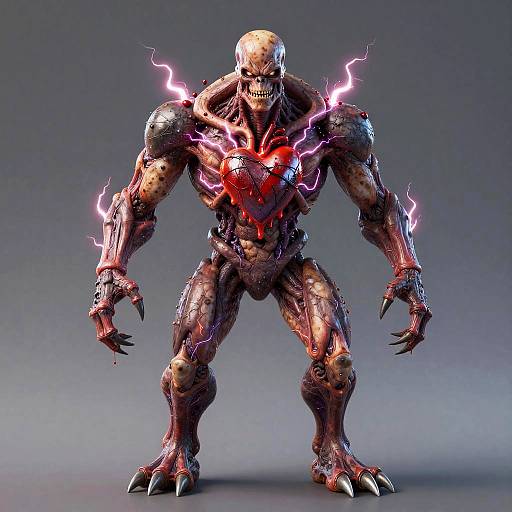 Wrathful Thunder Golem with Sparkling Veins