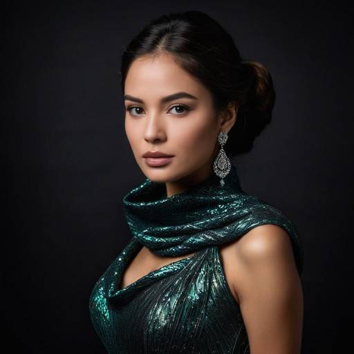 Elegant Latina in Stunning Mermaid Gown